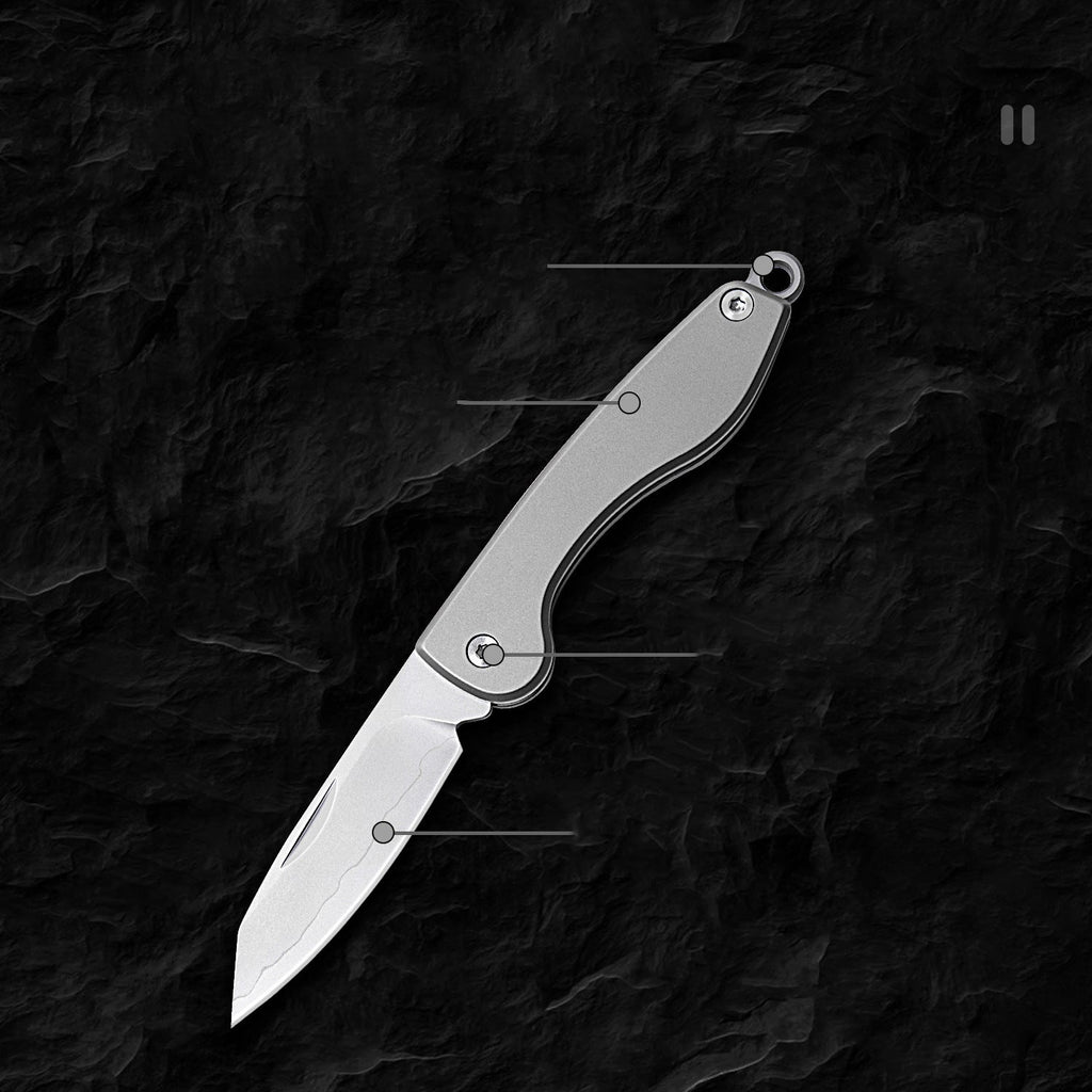 Folding Titanium Knife, Portable Pocket Knife