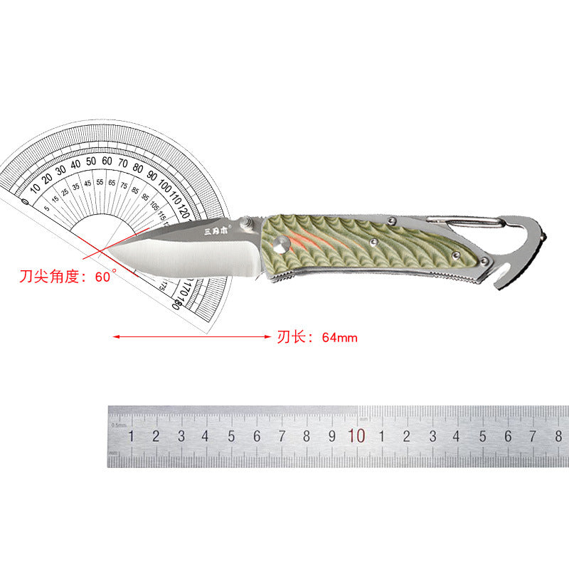 Premium Portable Outdoor Folding Knife with 12C27 Stainless Steel Blade and G10 Handle | Durable, Lightweight, and Versatile EDC Survival Tool