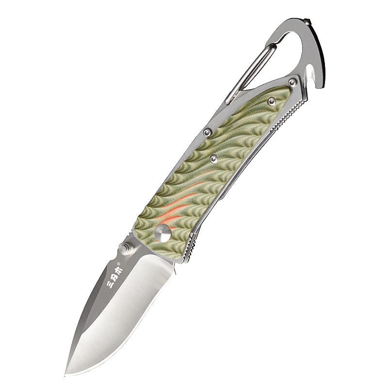 Premium Portable Outdoor Folding Knife with 12C27 Stainless Steel Blade and G10 Handle | Durable, Lightweight, and Versatile EDC Survival Tool