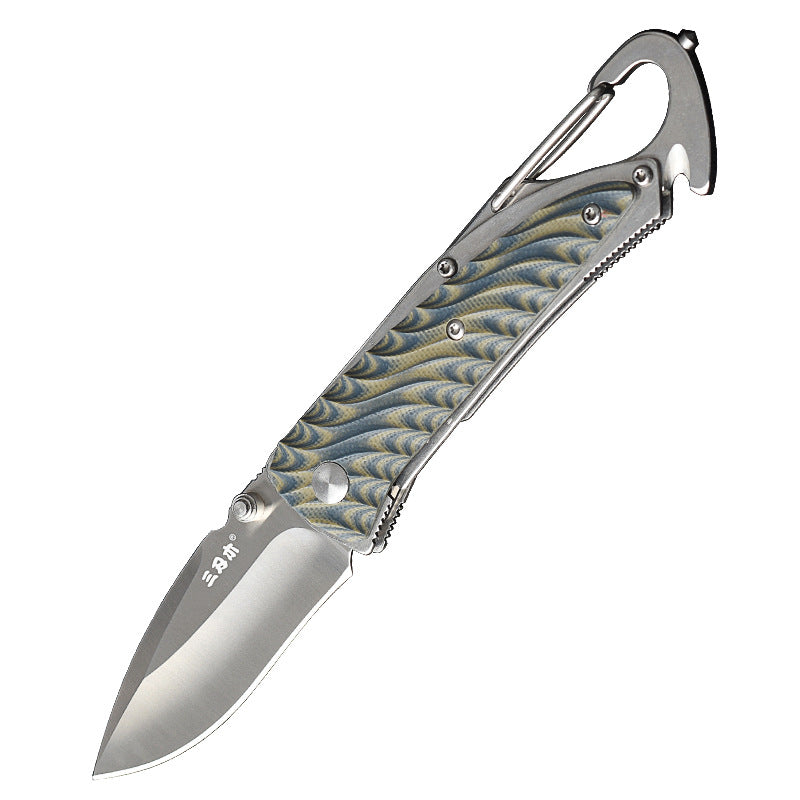 Premium Portable Outdoor Folding Knife with 12C27 Stainless Steel Blade and G10 Handle | Durable, Lightweight, and Versatile EDC Survival Tool