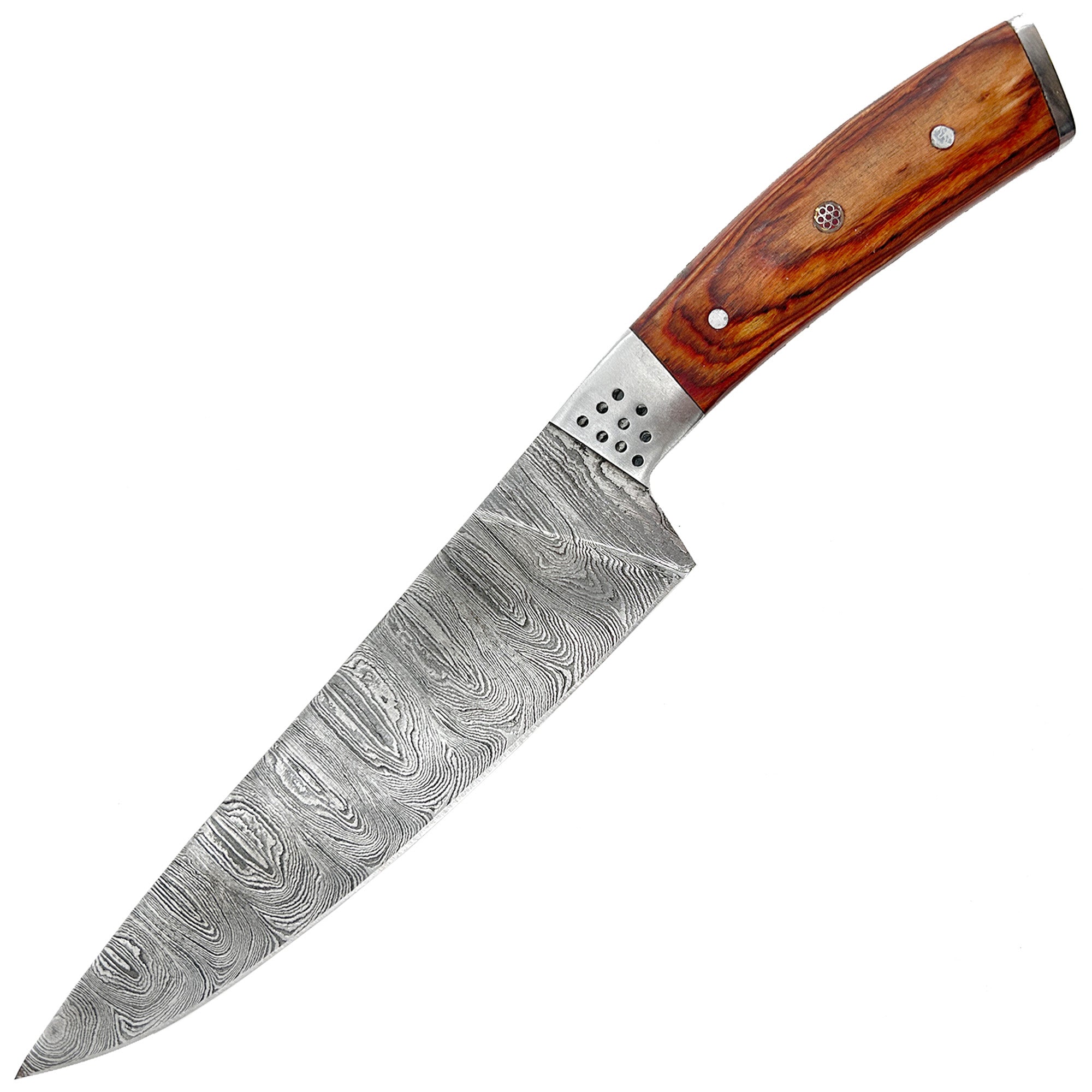 Artisan Forged Handcrafted Damascus Chef Knife with Chestnut Handle