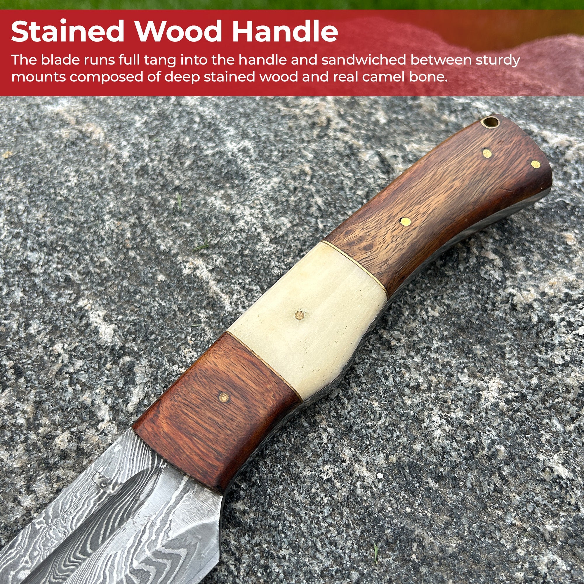 Damascus Steel Full Tang Germanic Style Single-Edged Long Sword