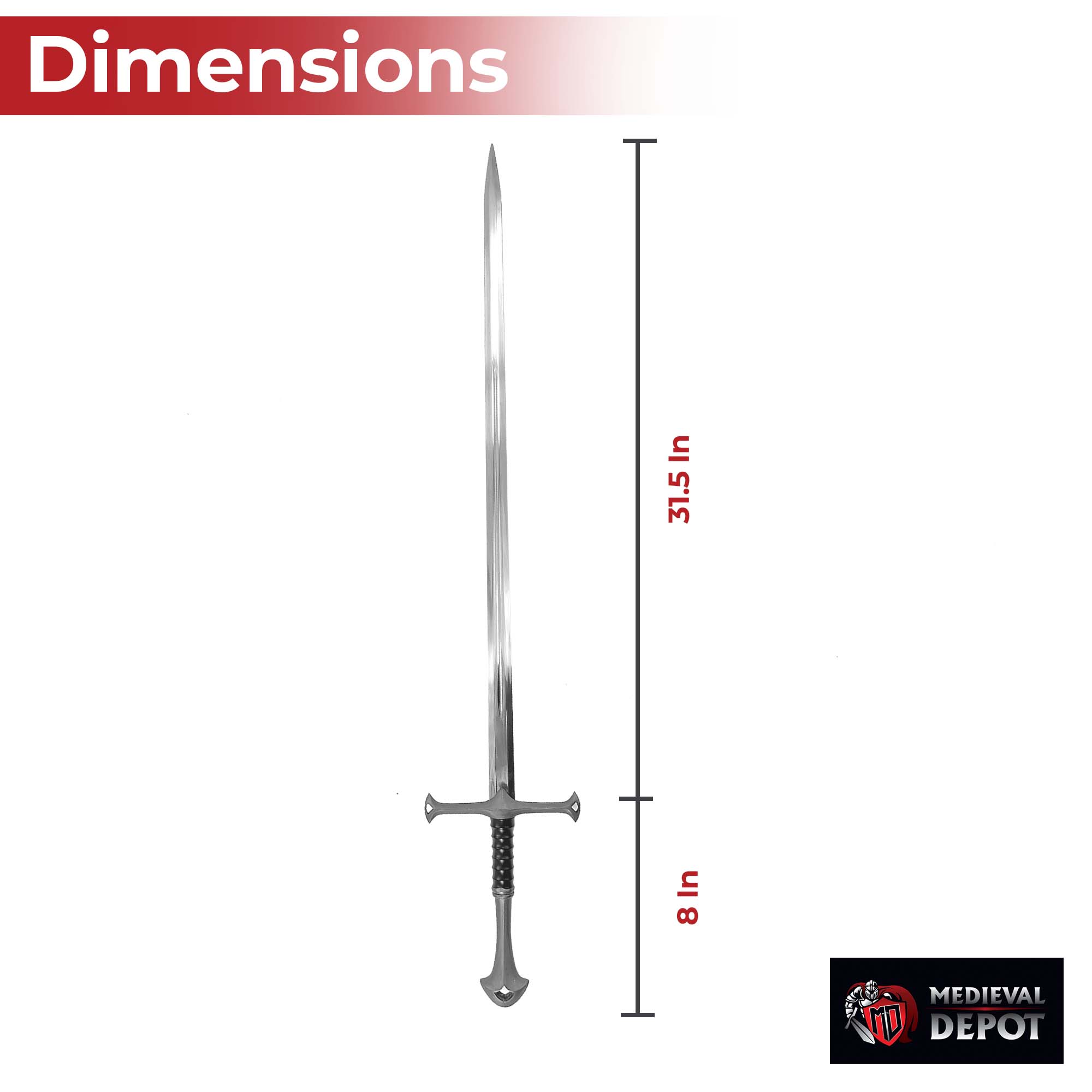 Darkened Medieval King’s Blade Sword