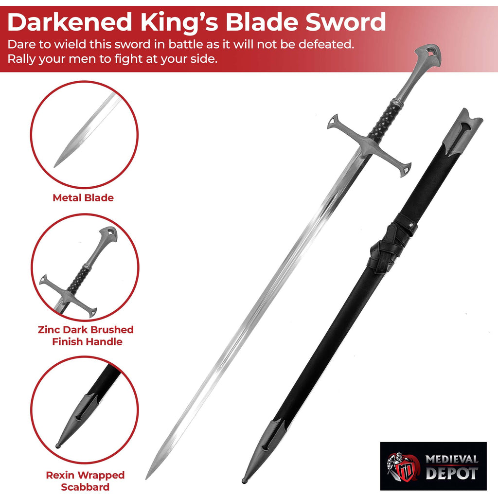 Darkened Medieval King’s Blade Sword