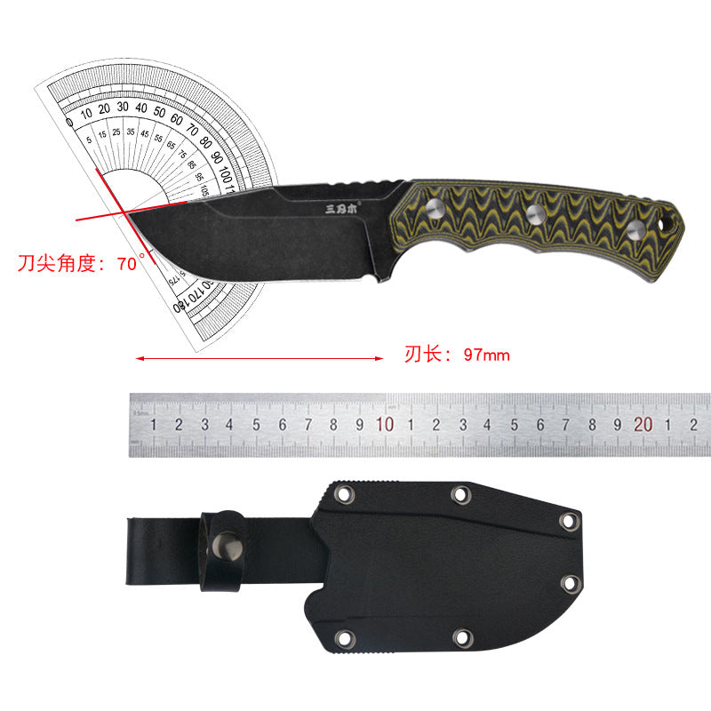 Outdoor Straight Knife Tactical Camping Hunting Knife