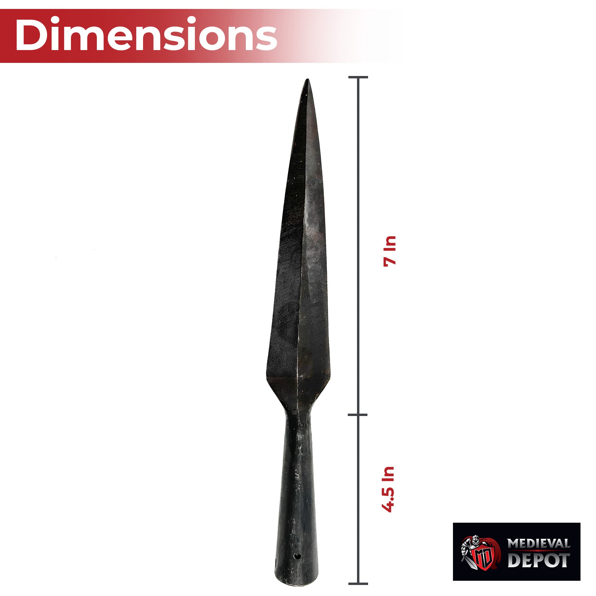 Hand Forged Viking Iron Lozenge Spear Head