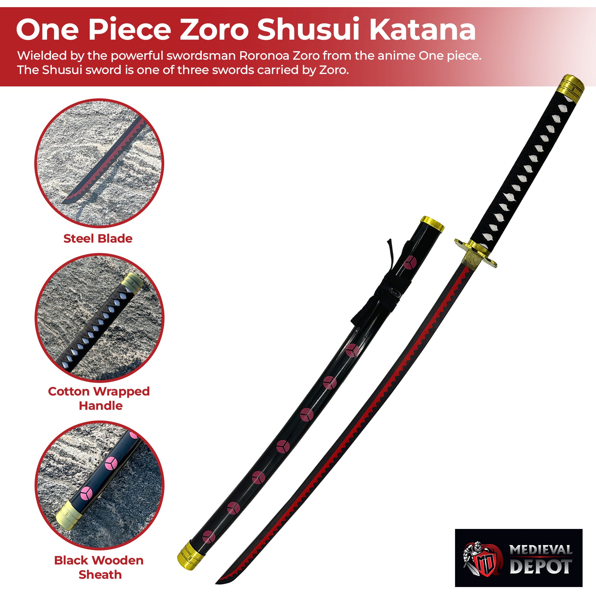 One piece Zoro Shusui Katana Sword