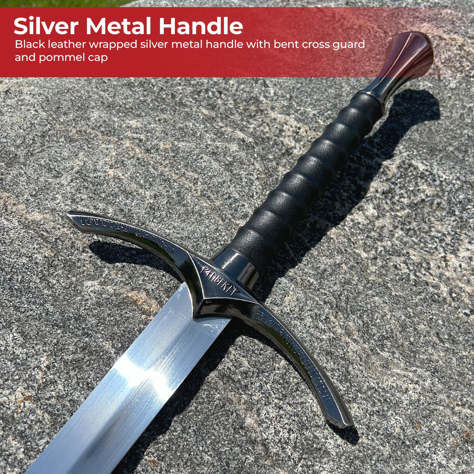 Replica Glamdring Gandalf Sword with Black Scabbard