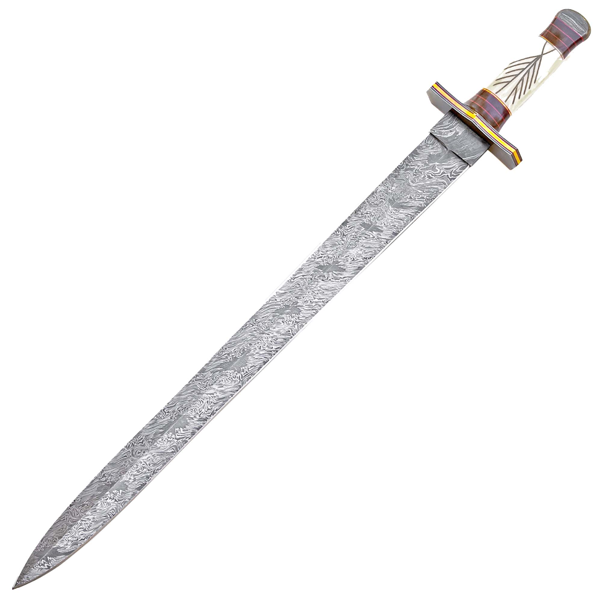 Sword in Storm Firestorm Damascus Viking Sword