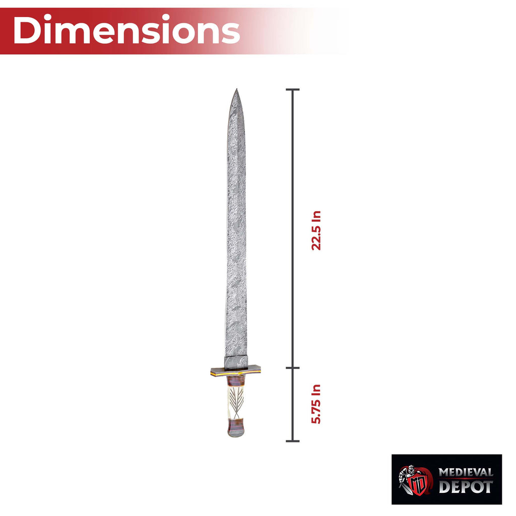 Sword in Storm Firestorm Damascus Viking Sword