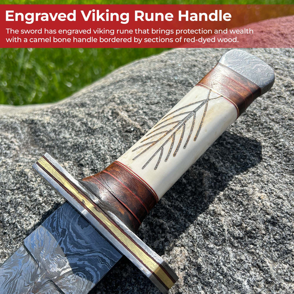 Sword in Storm Firestorm Damascus Viking Sword