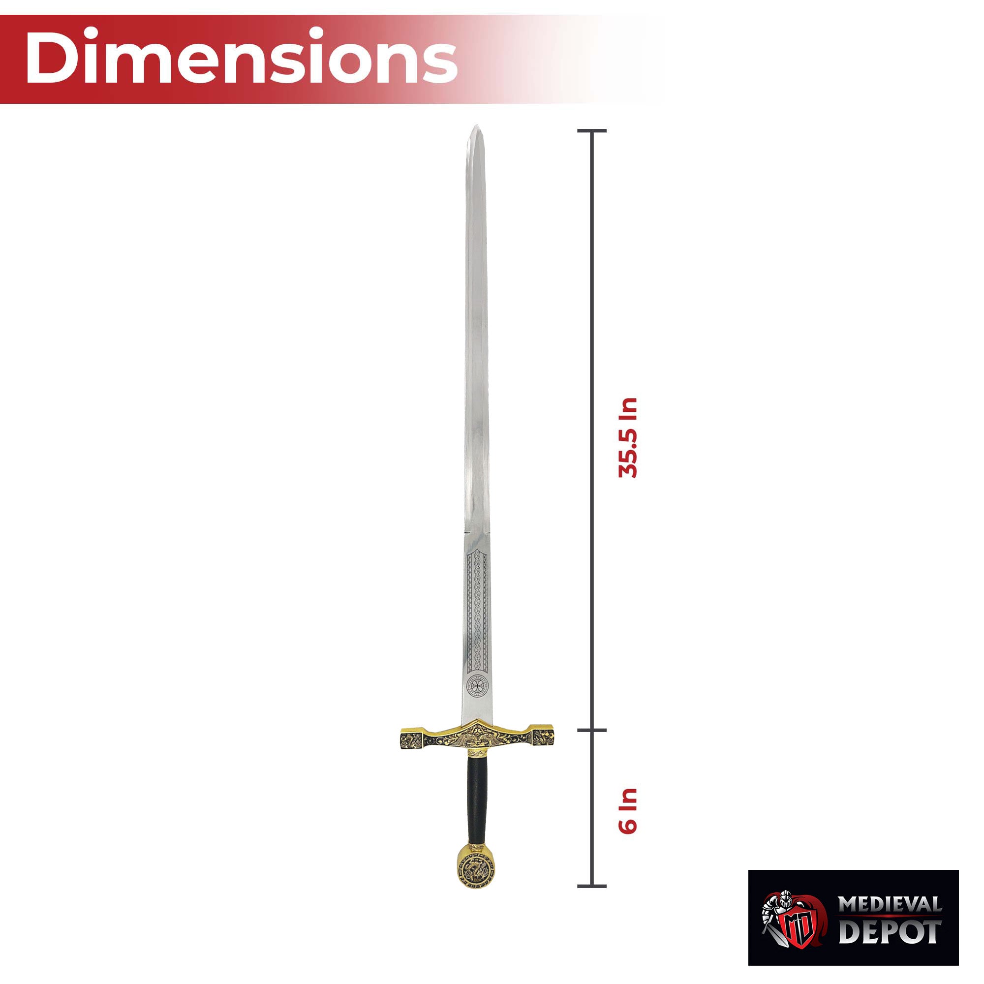 Sword of Excalibur King Arthur Golden