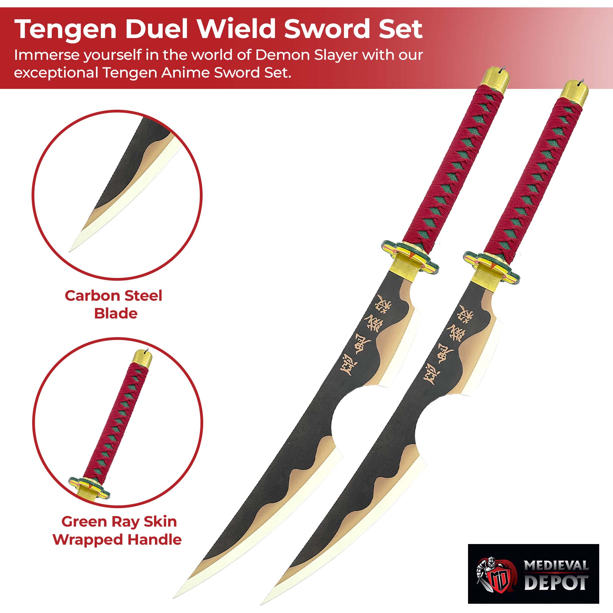 Tengen Demon Slayer Anime Duel Wield Sword Set
