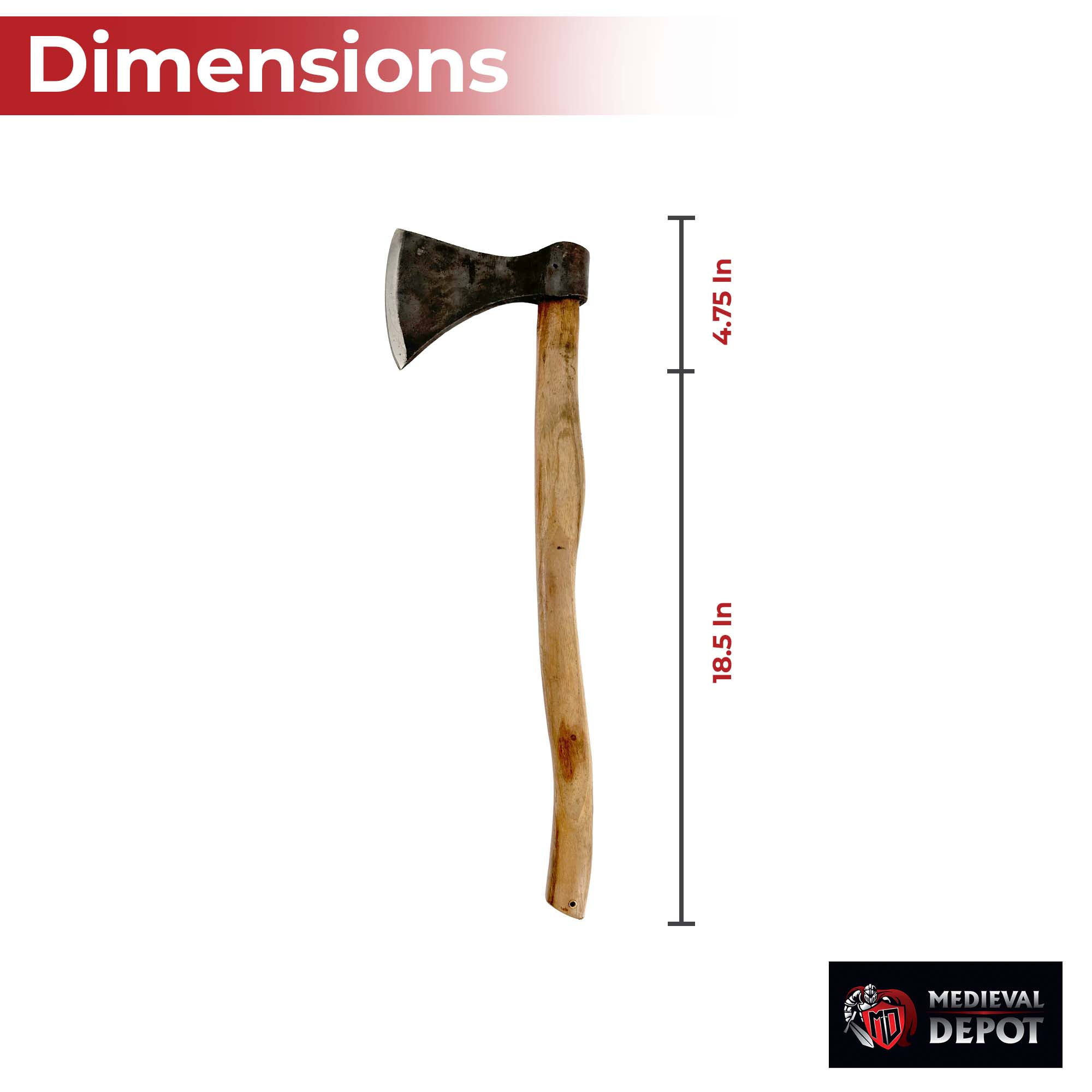 Viking Saga Traditional Wooden Battle Axe